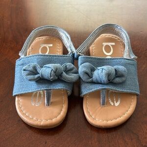 Bebe girls denim sandal size 7